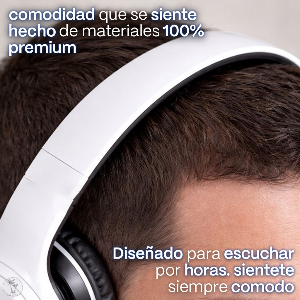 Audifonos Bluetooth Diadema Con Micrófono Auriculares Negro