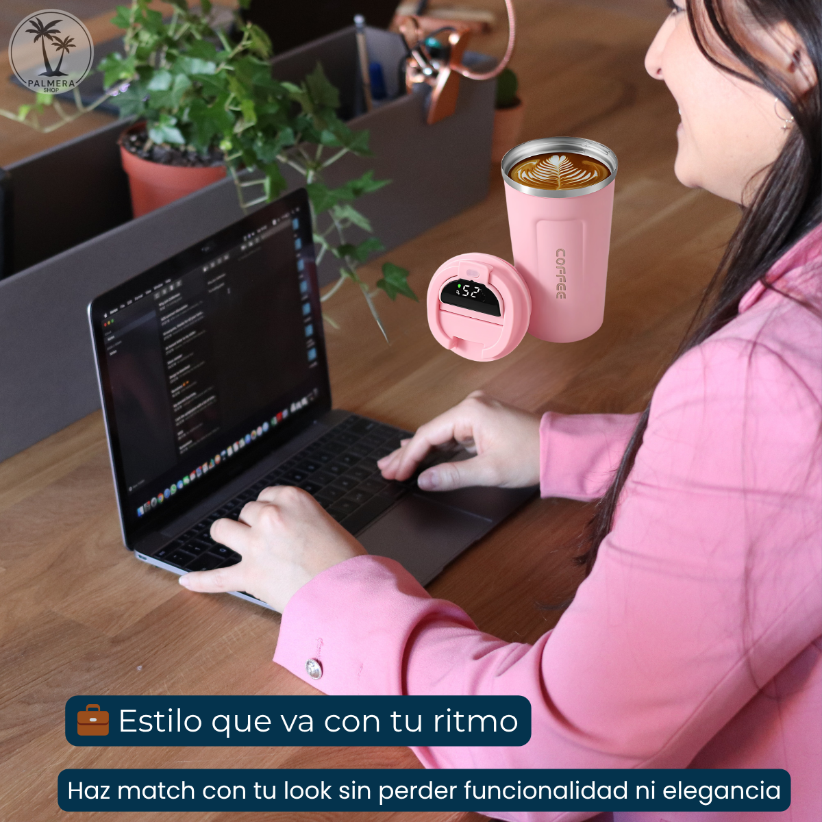 Vaso Con Tapa Para Cafe Termo Termico Acero Agua Personal