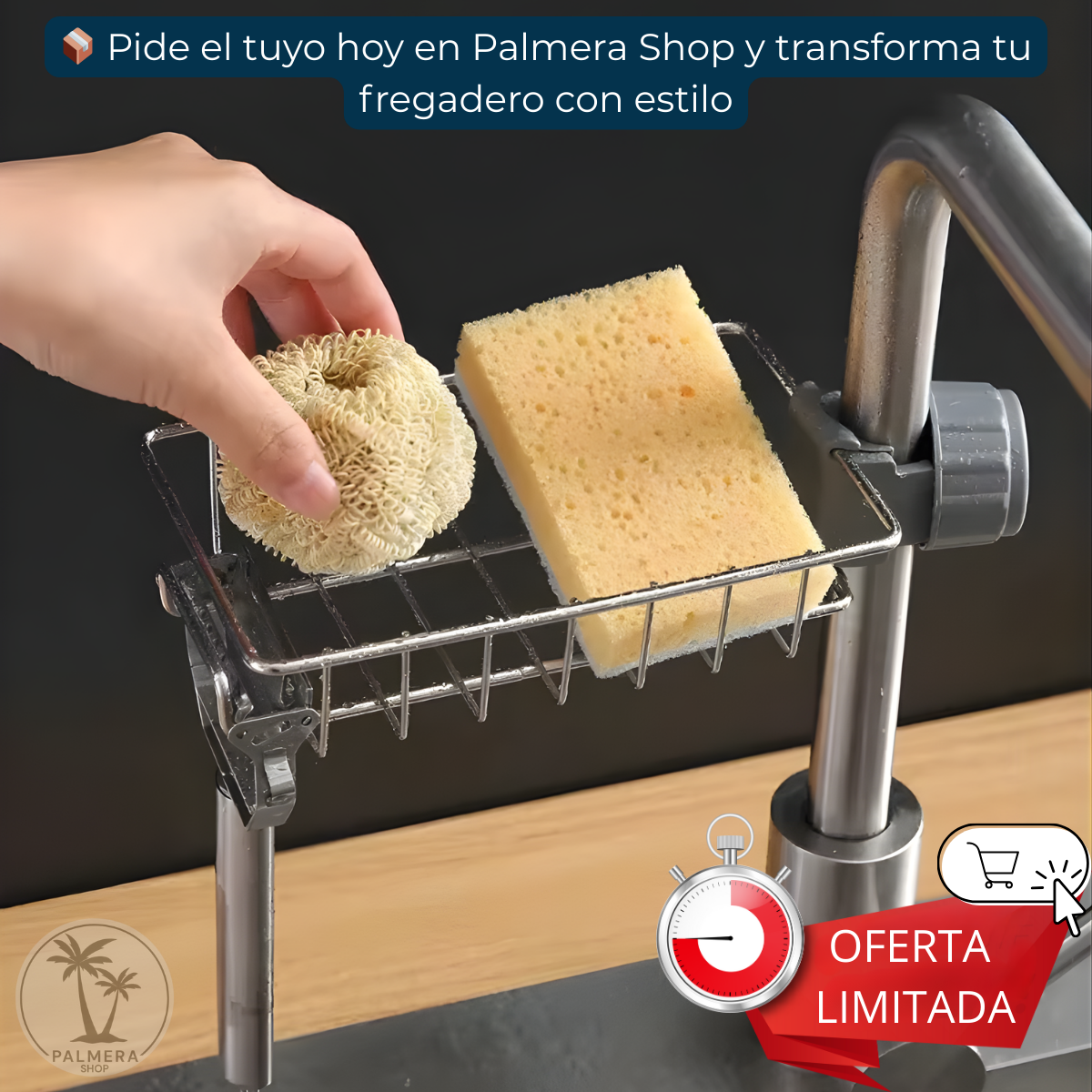 Soporte Para Esponja Lavaplatos Porta Organizador De Jabon