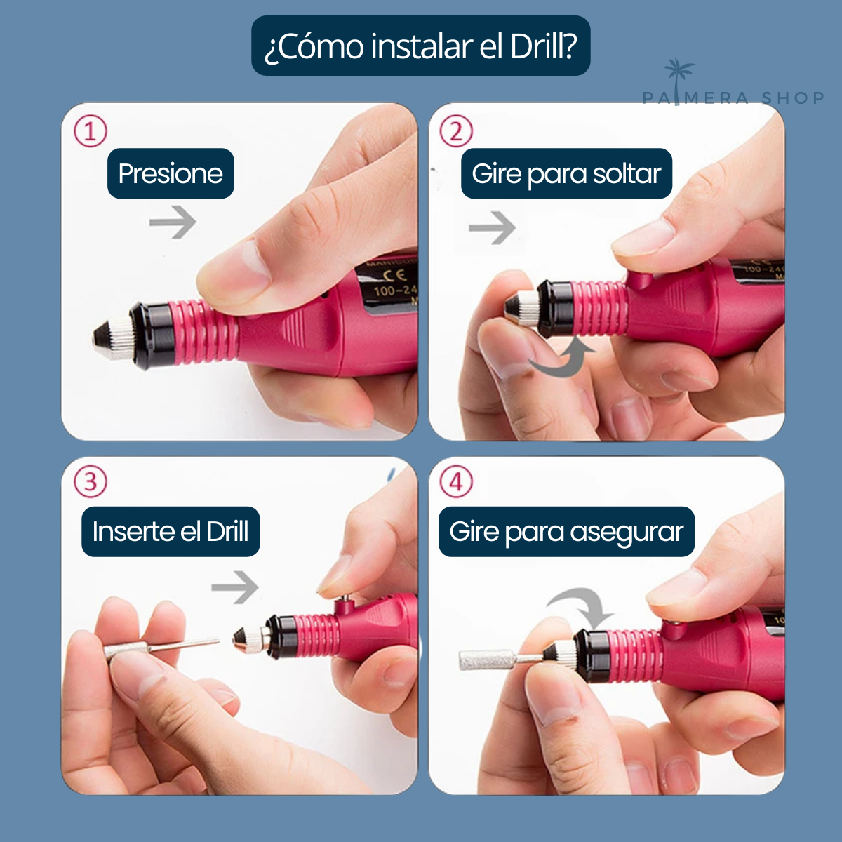 Pulidor De Uñas Electrico Brocas Drill Para Manicura Pulidor 5v