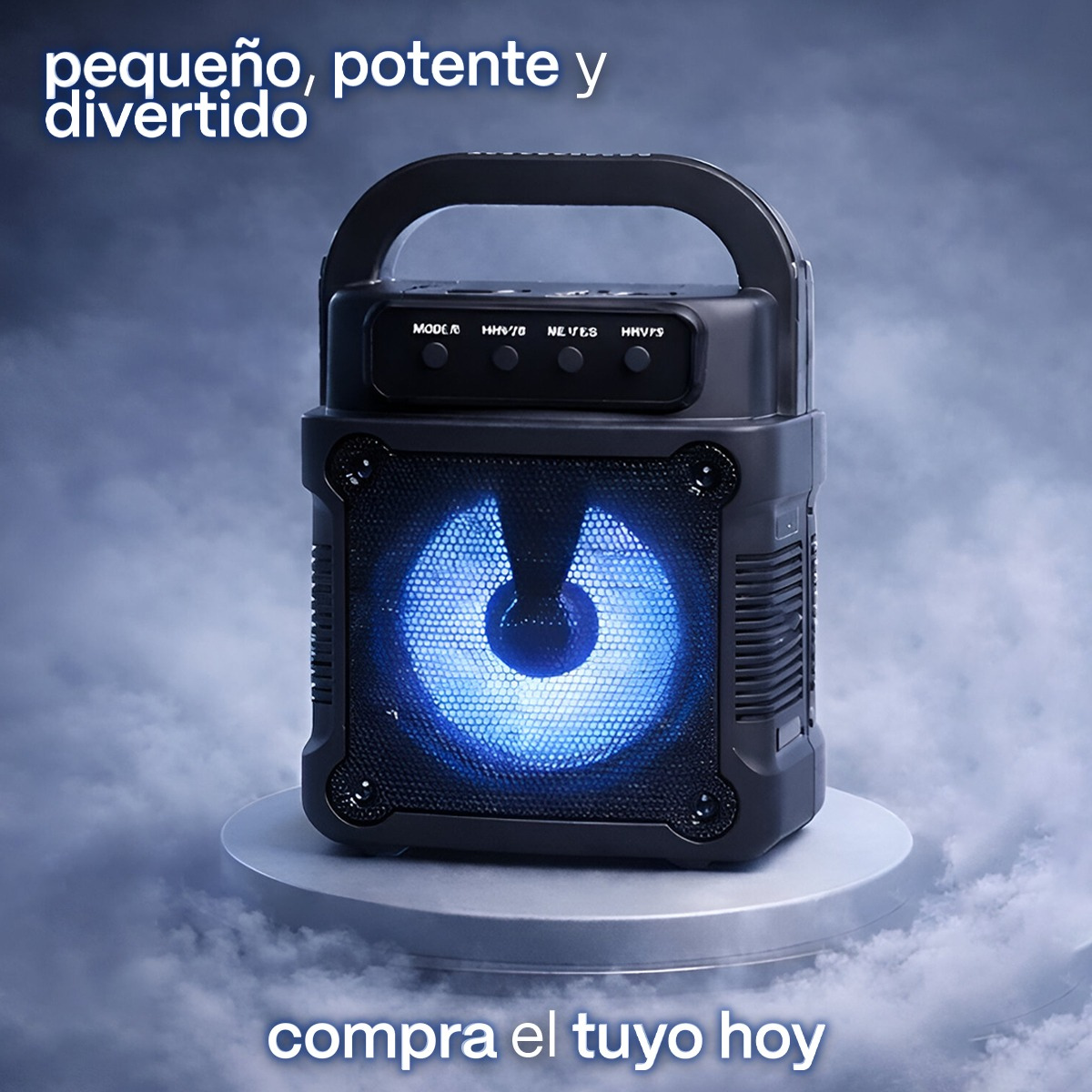 Cabinas De Sonido Parlante Fm Bluetooth Parlante Portatil 3' Negro 5
