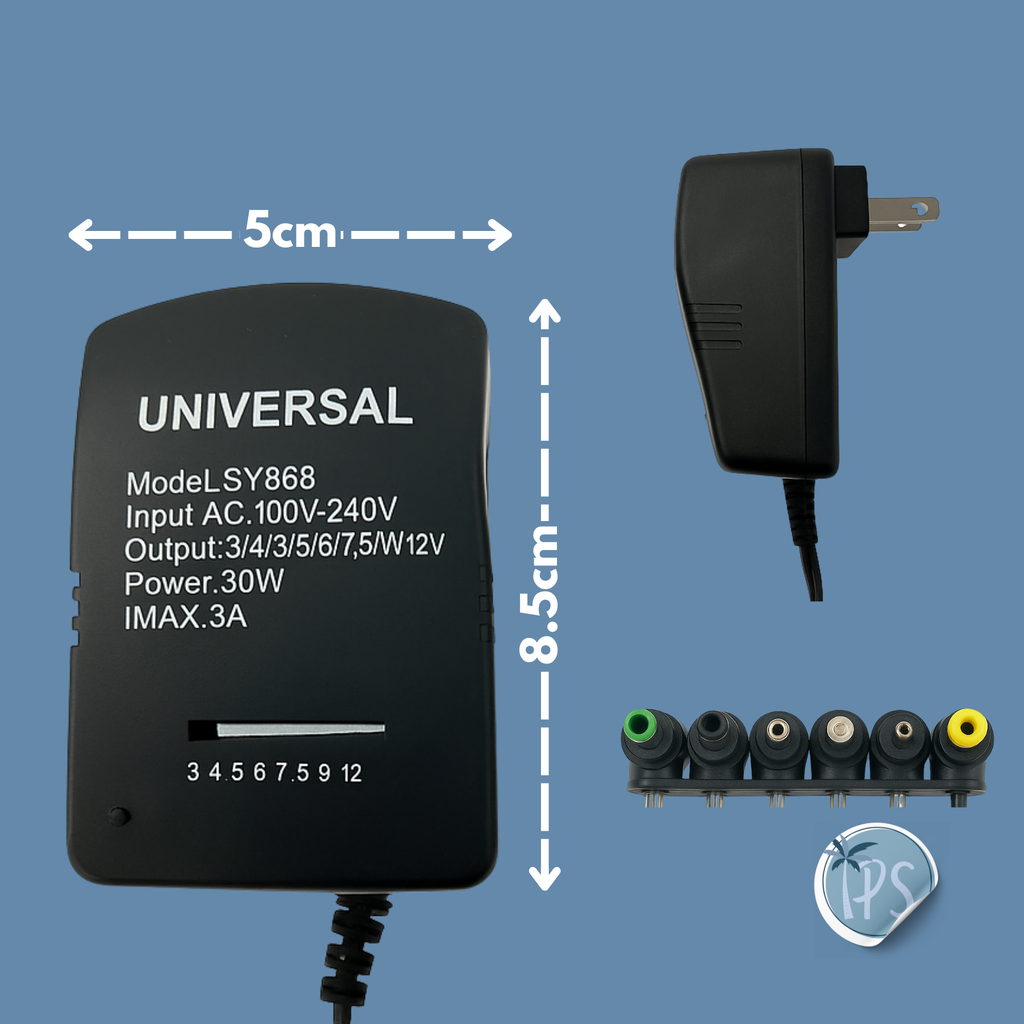 Adaptador De Corriente Universal 12v - 3v Toma Regulada 3v-12v