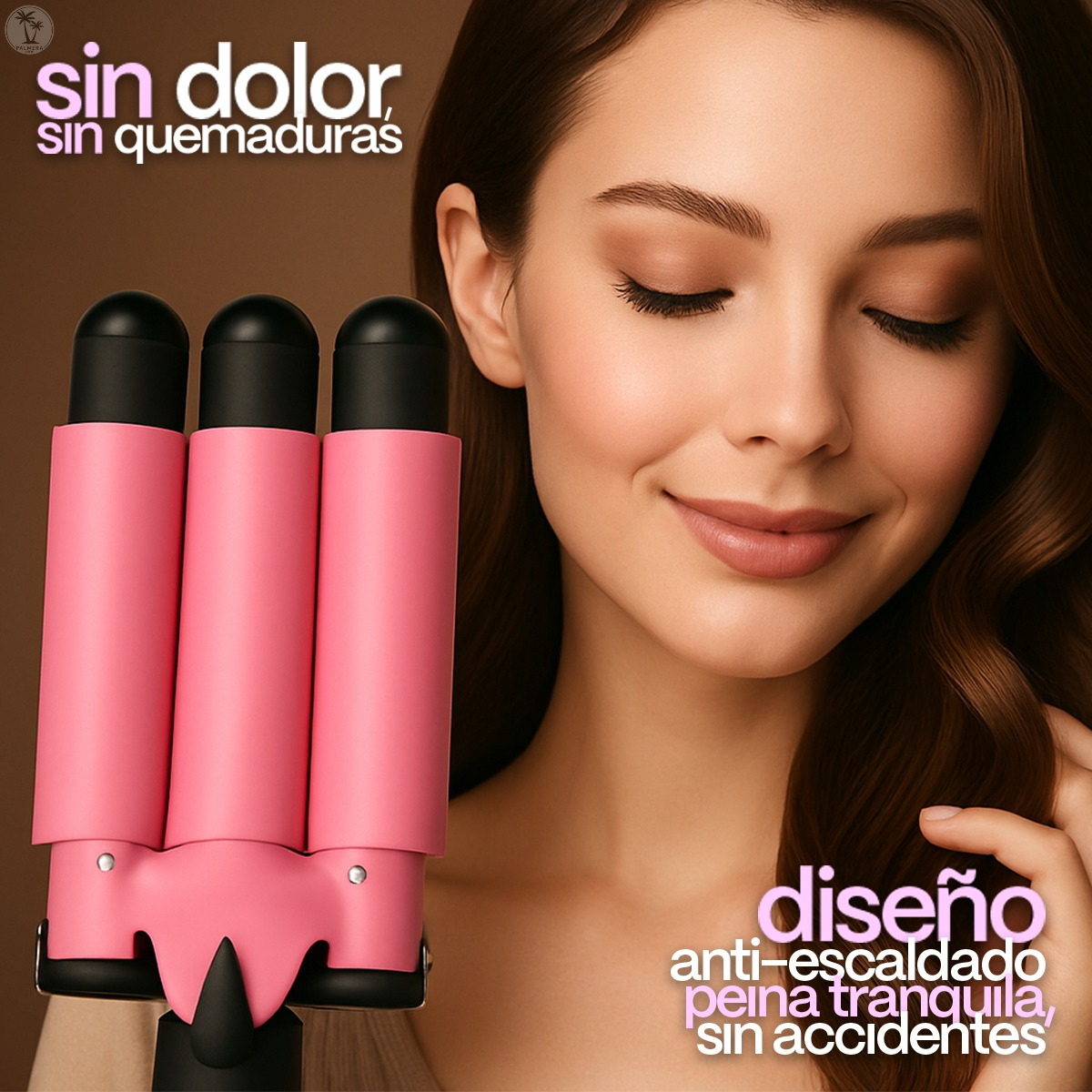 Pinza Rizadora De Cabello Waflera Rizador Sirena Ondulador