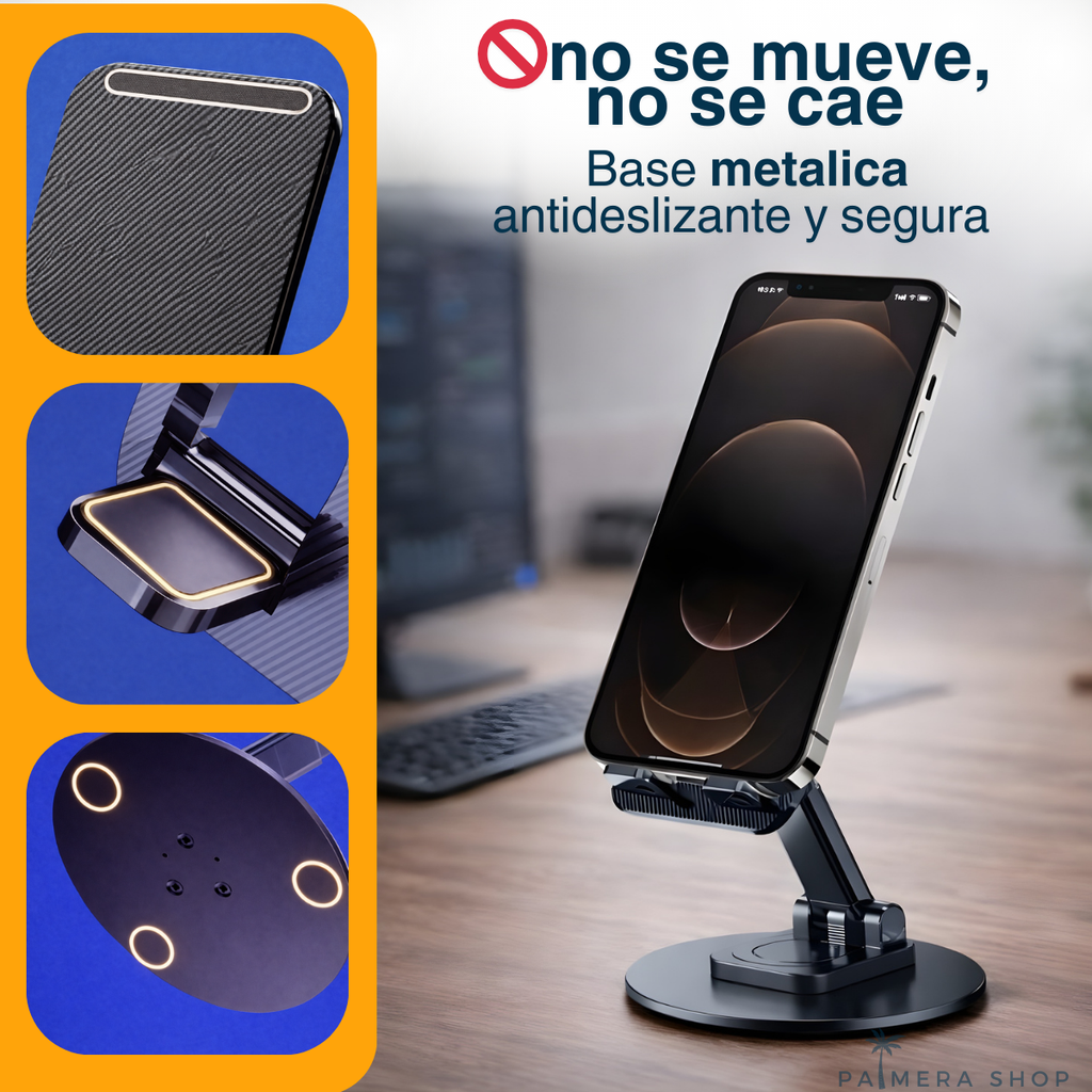 Soporte De Escritorio Para Celular Tablets Base Metalico