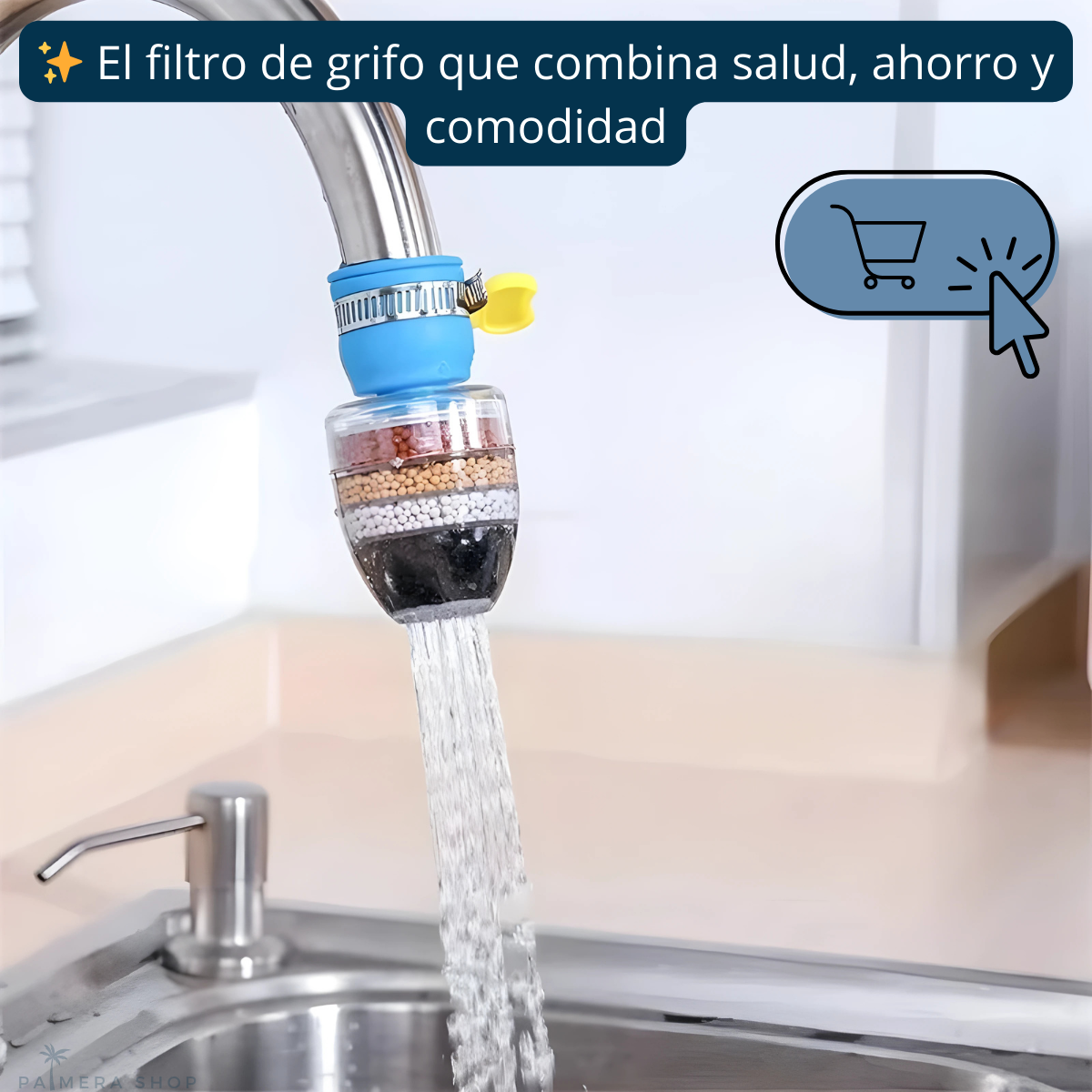 Filtros Agua Filtro De Agua Purificador Grifo Bioenergetico Filtro Para Llave Azul