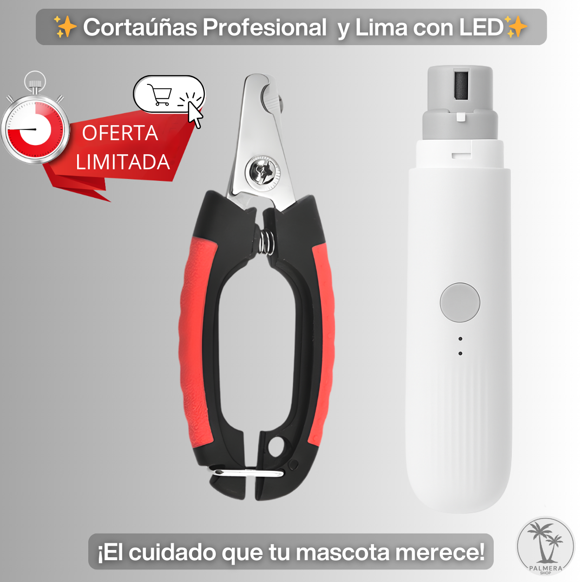 Kit Lima Electrica Para Perros Gatos Corta Unas Para Perros Blanco Todos Los Tamaños