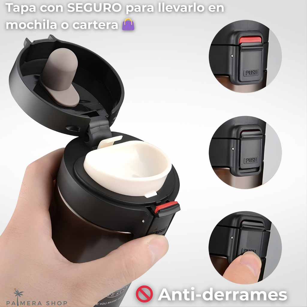 Vaso Con Tapa Para Cafe Termo Termico Acero Thermos Agua
