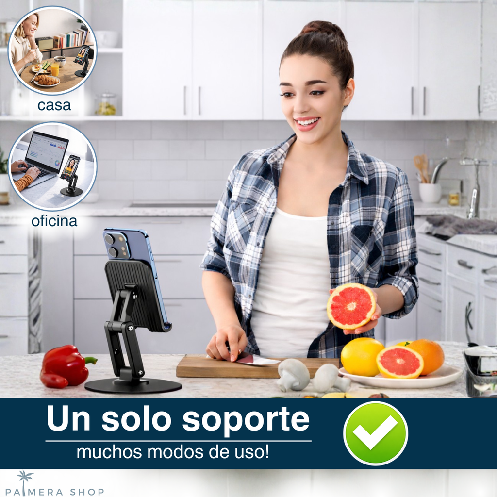Soporte De Escritorio Para Celular Tablets Base Metalico.