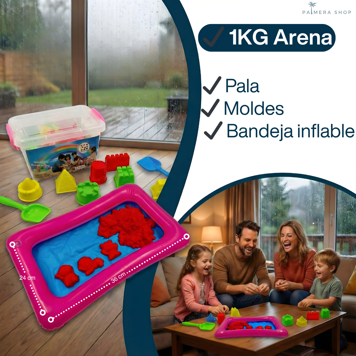 Arena Kinetica Cinetica Magica Moldeable Para Niños Kit
