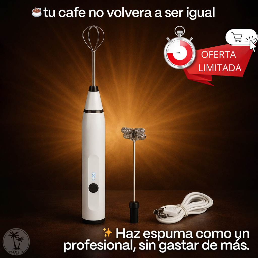Batidor Eléctrico Portátil Mezclador Espumador De Leche Café
