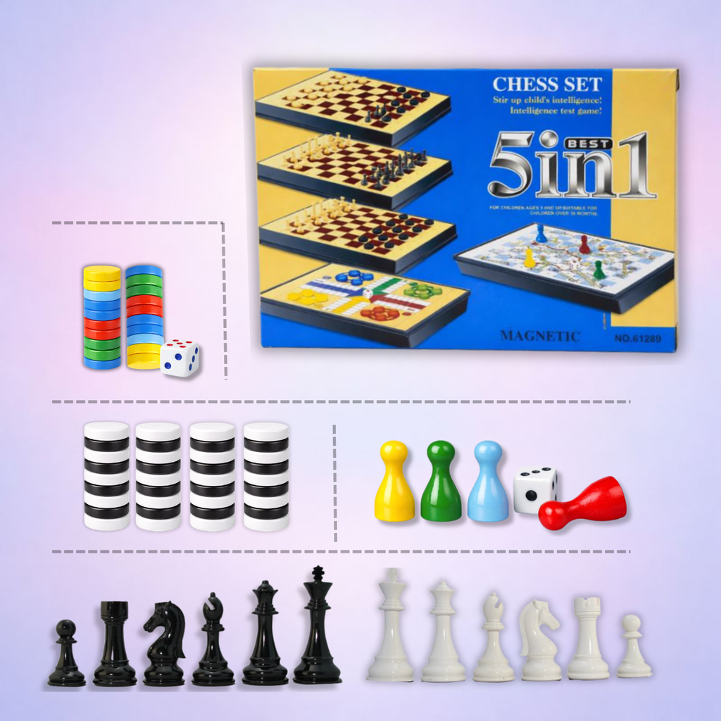 Juegos De Mesa Estrategia Mini Ajedrez Parques Magnetico 5-1