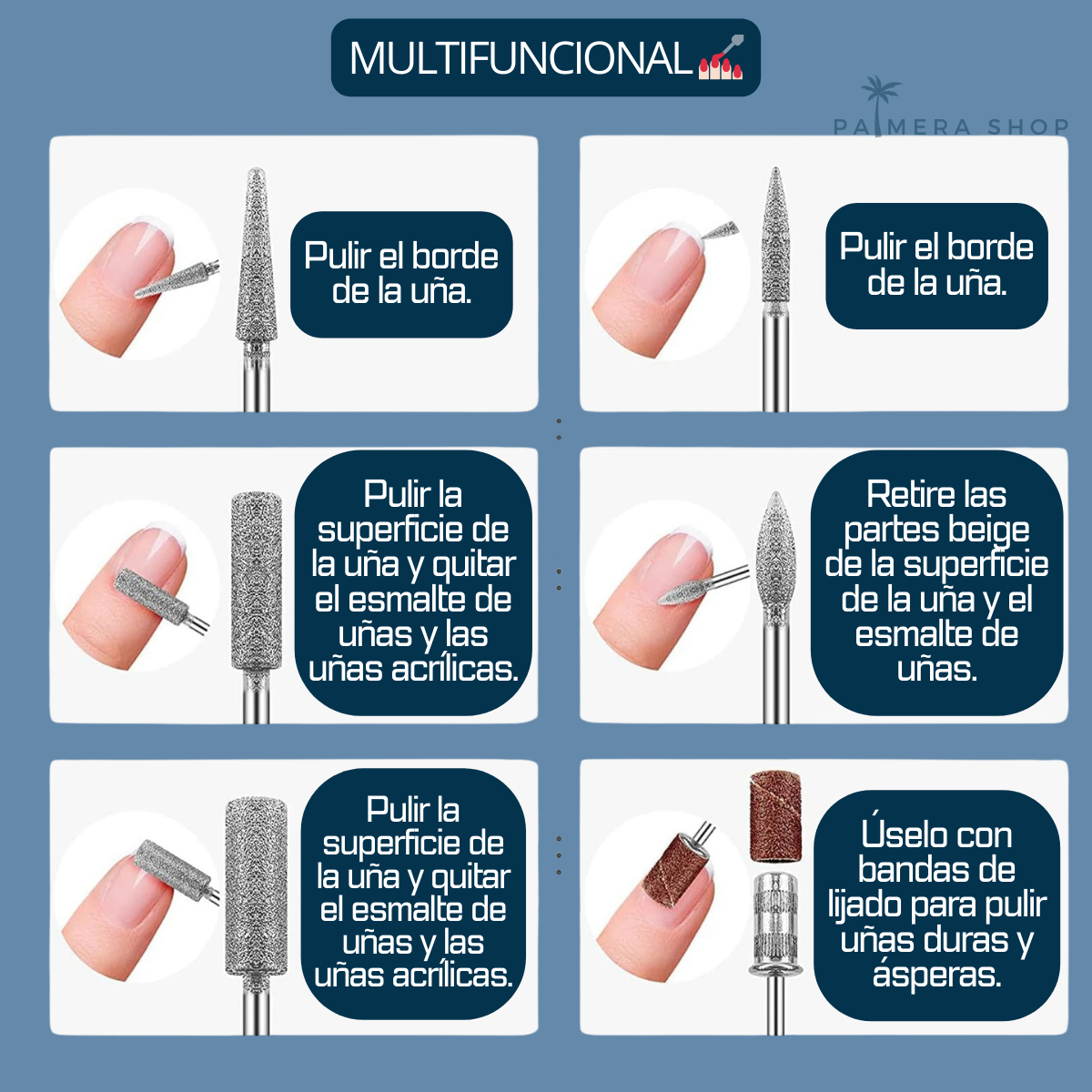 Pulidor De Uñas Electrico Brocas Drill Para Manicura Pulidor 5v