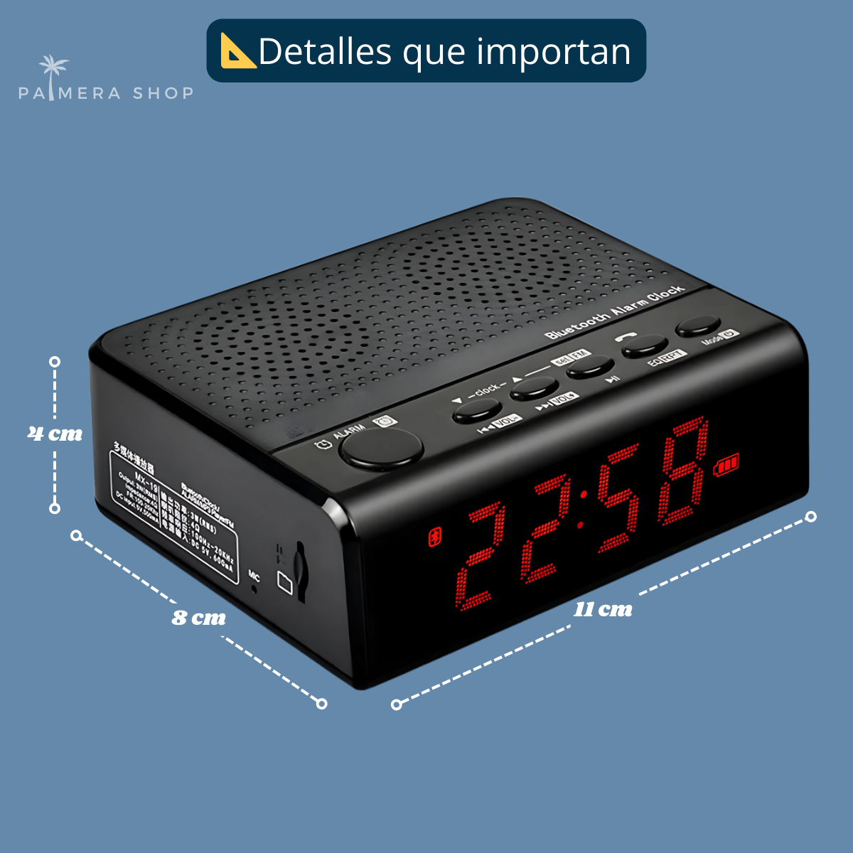 Radio Despertadores Reloj Despertador Digital De Mesa Am Fm Negro 110