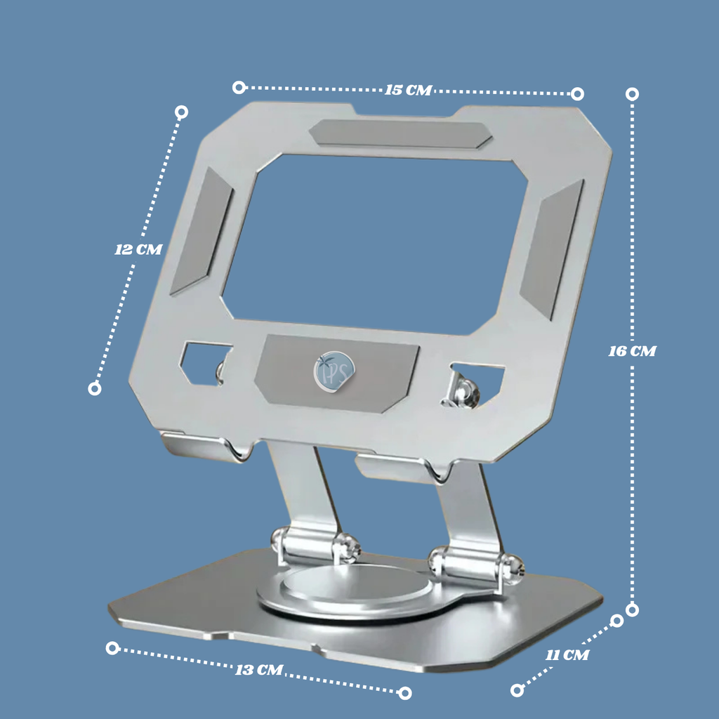 Soporte De Escritorio Para Tablets Celular Base Metalico Gris