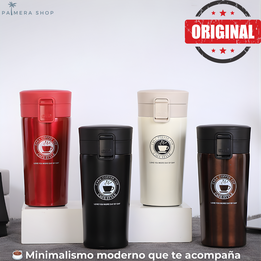 Vaso Con Tapa Para Cafe Termo Termico Acero Thermos Agua