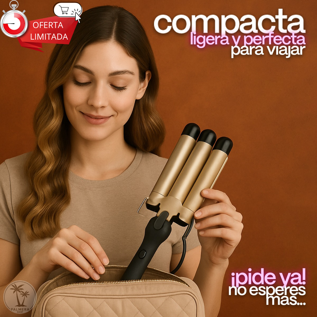Pinza Rizadora De Cabello Waflera Rizador Sirena Ondulador