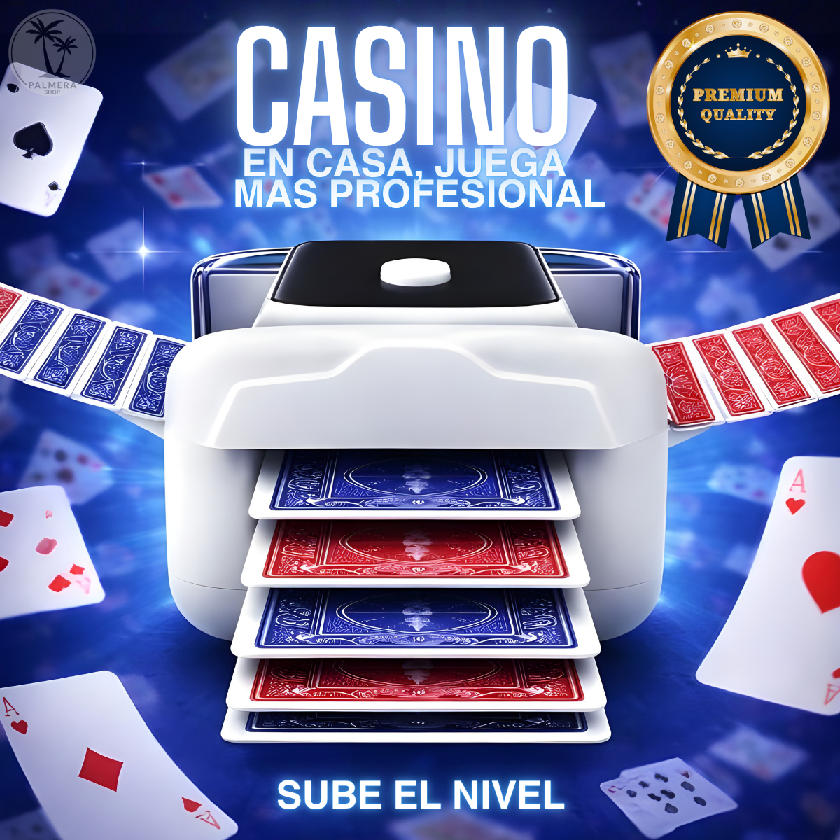 Barajador De Cartas Automático Uno Poker Profesional Usb
