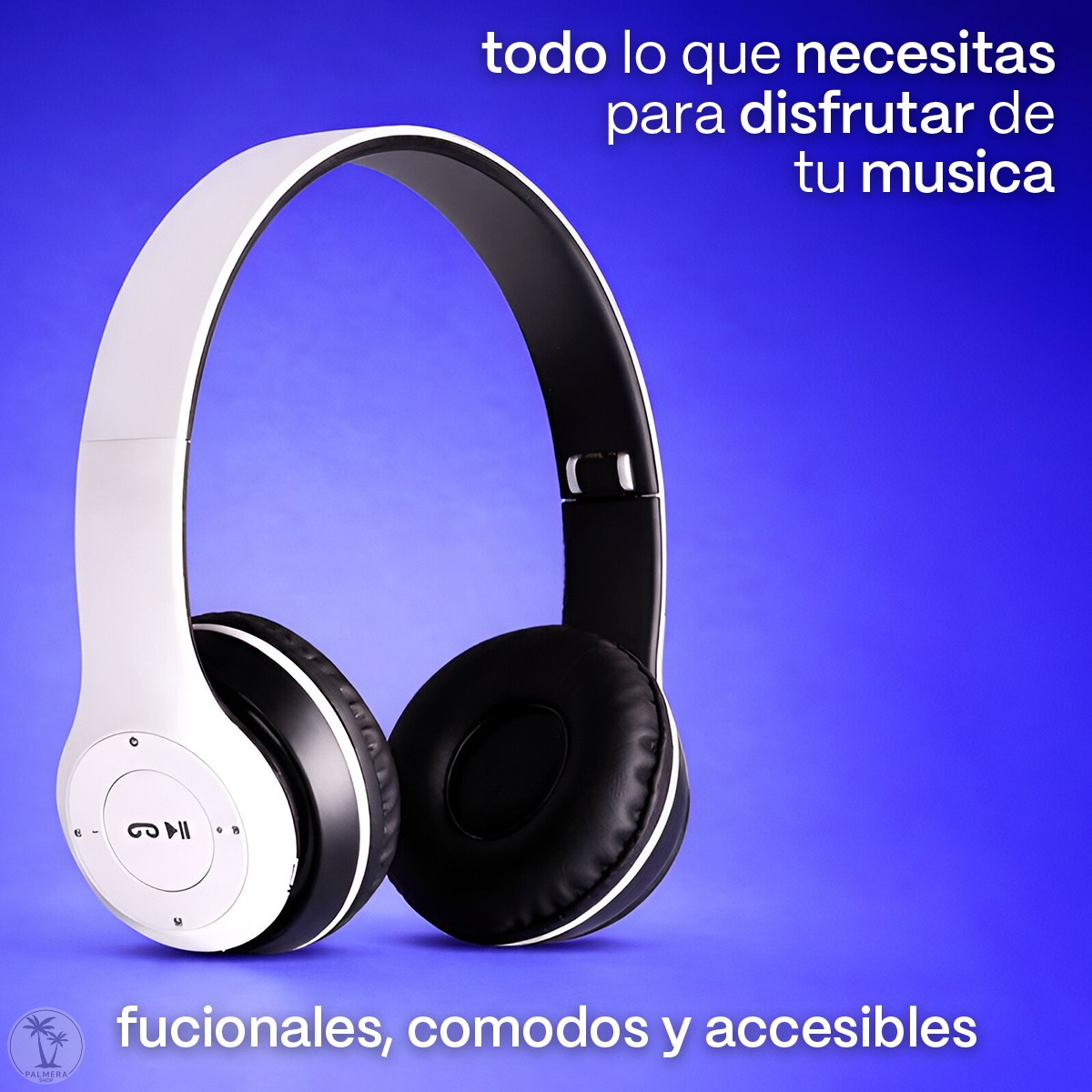 Audifonos Bluetooth Diadema Con Micrófono Auriculares Negro