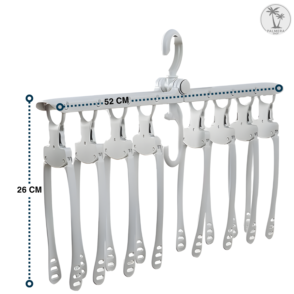 Colgador De Ropa Ganchos Retractil Plegable Ahorra Espacio Blanco