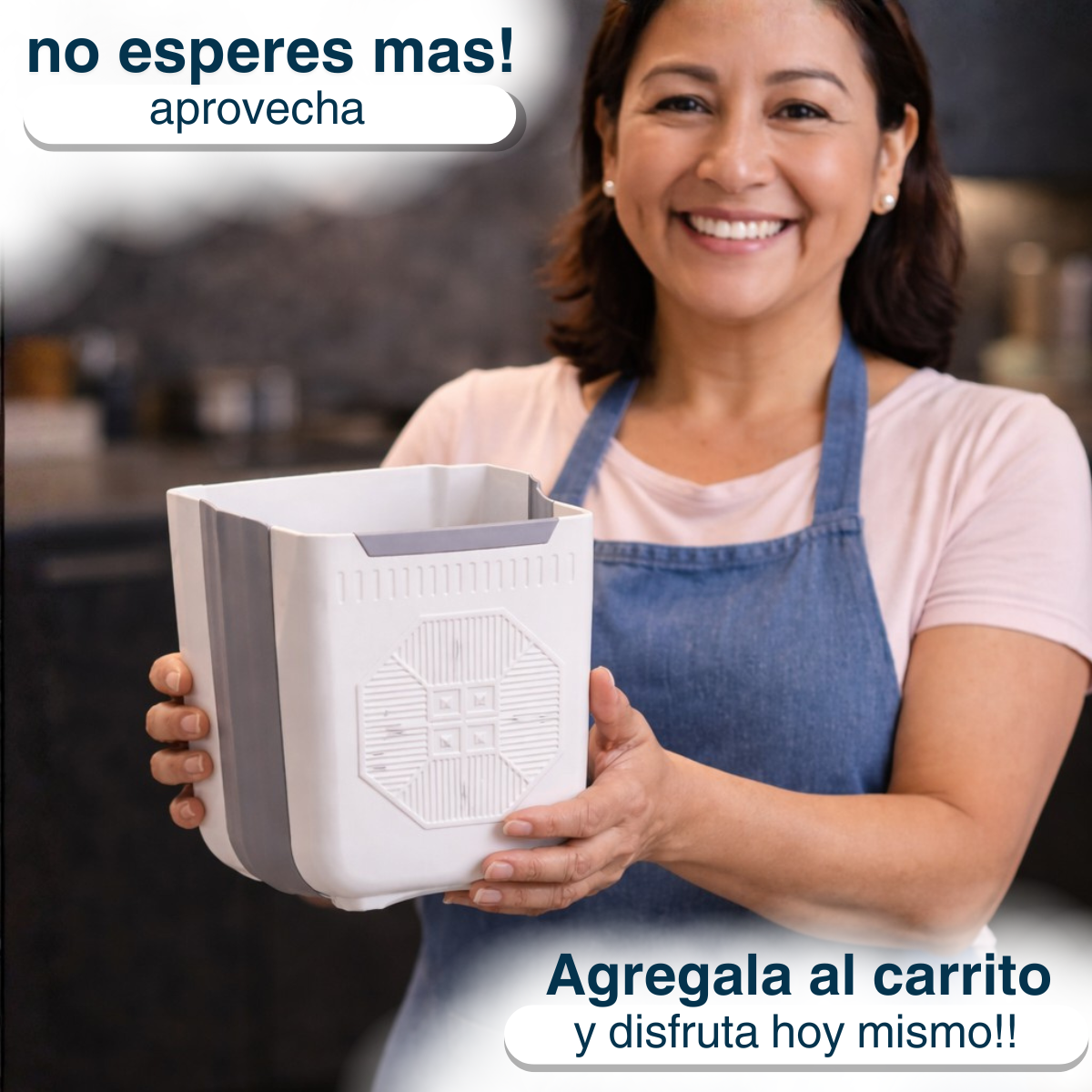 Caneca Basurero Bote Cocina Plegable Papelera Multiusos