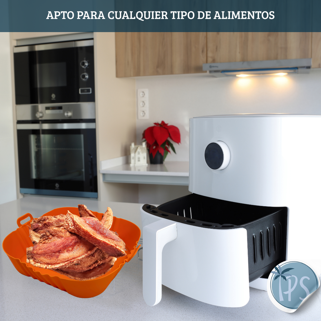 Tapete Silicona Horno Molde Para Air Fryer Freidora De Aire Cuadrado