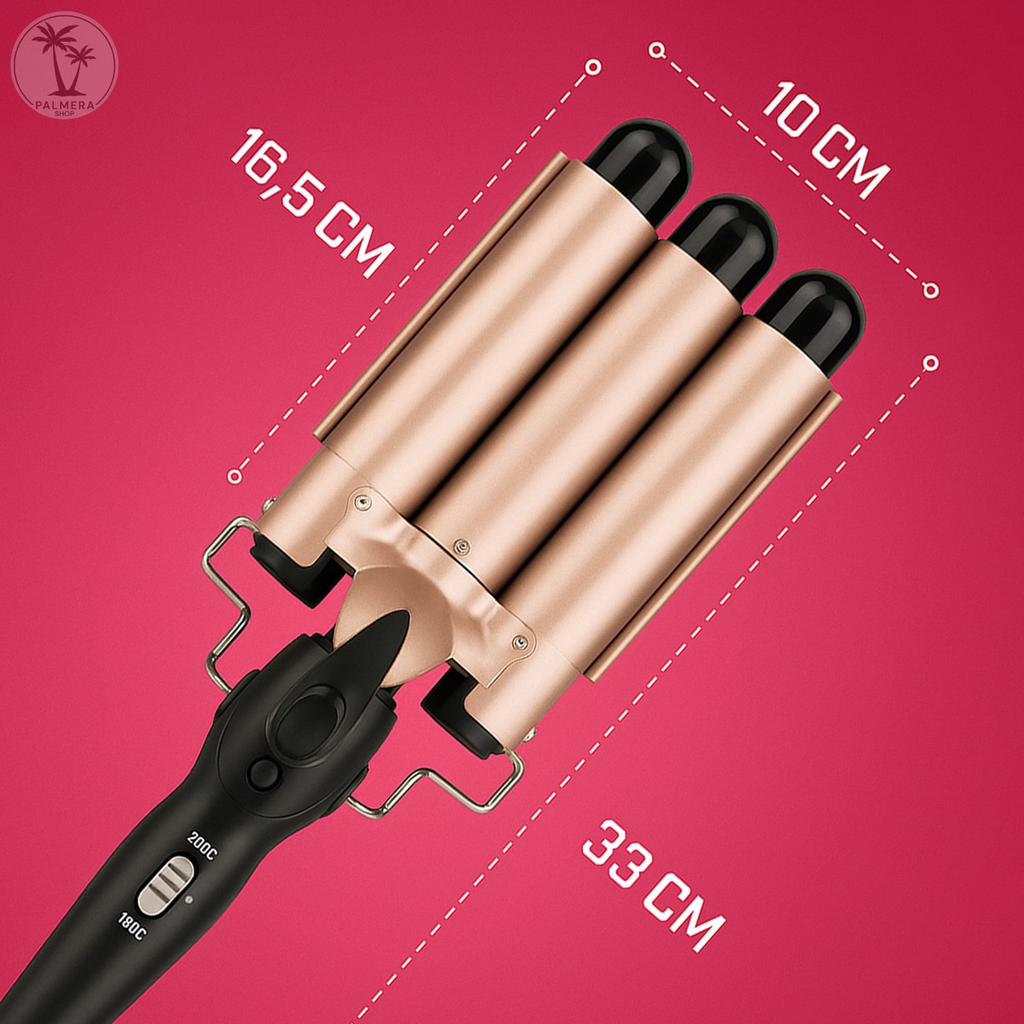 Pinza Rizadora De Cabello Waflera Rizador Sirena Ondulador