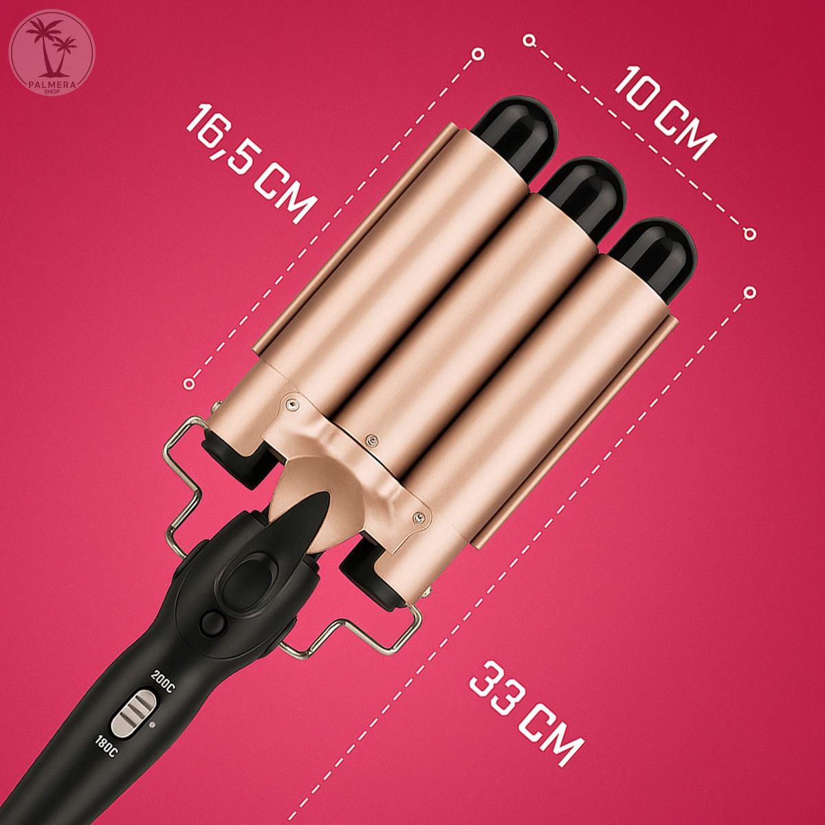 Pinza Rizadora De Cabello Waflera Rizador Sirena Ondulador