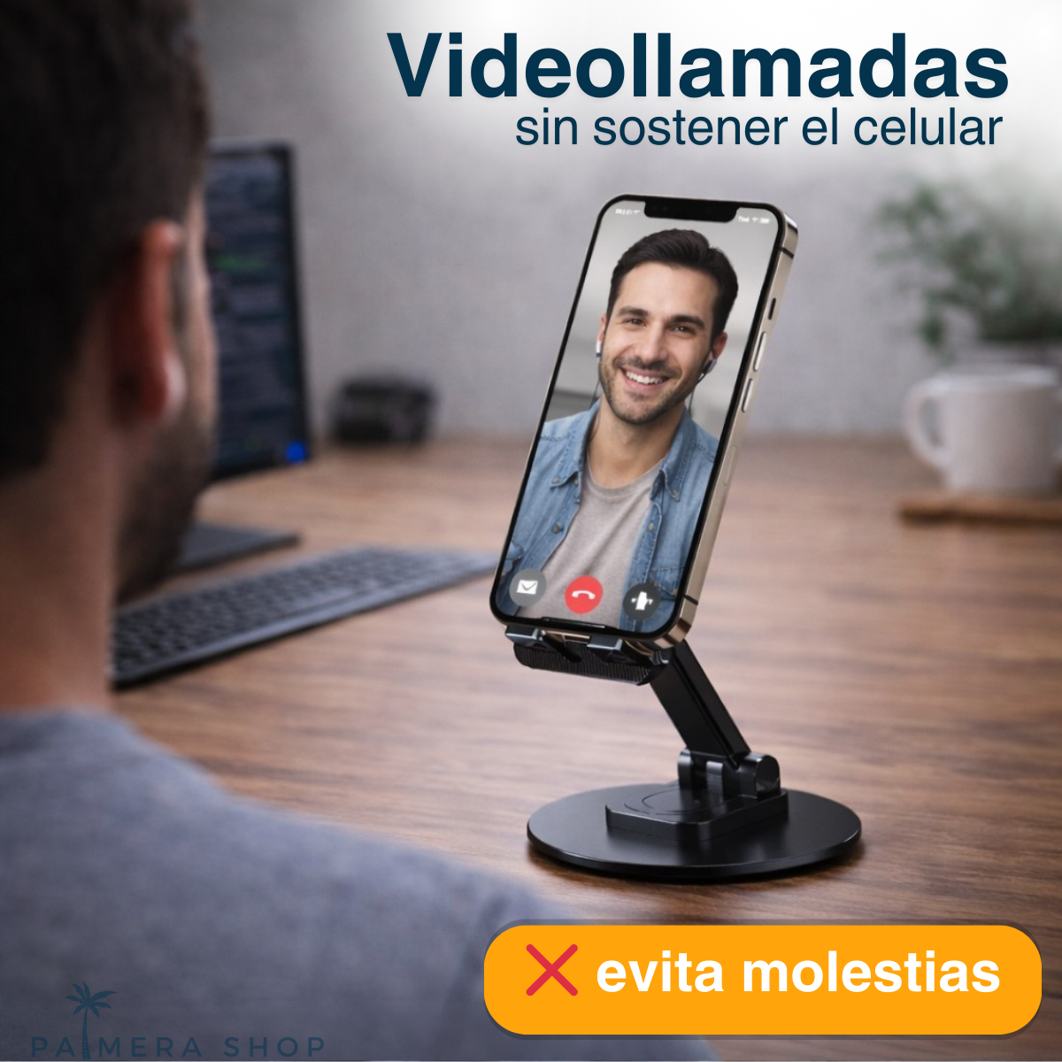 Soporte De Escritorio Para Celular Tablets Base Metalico