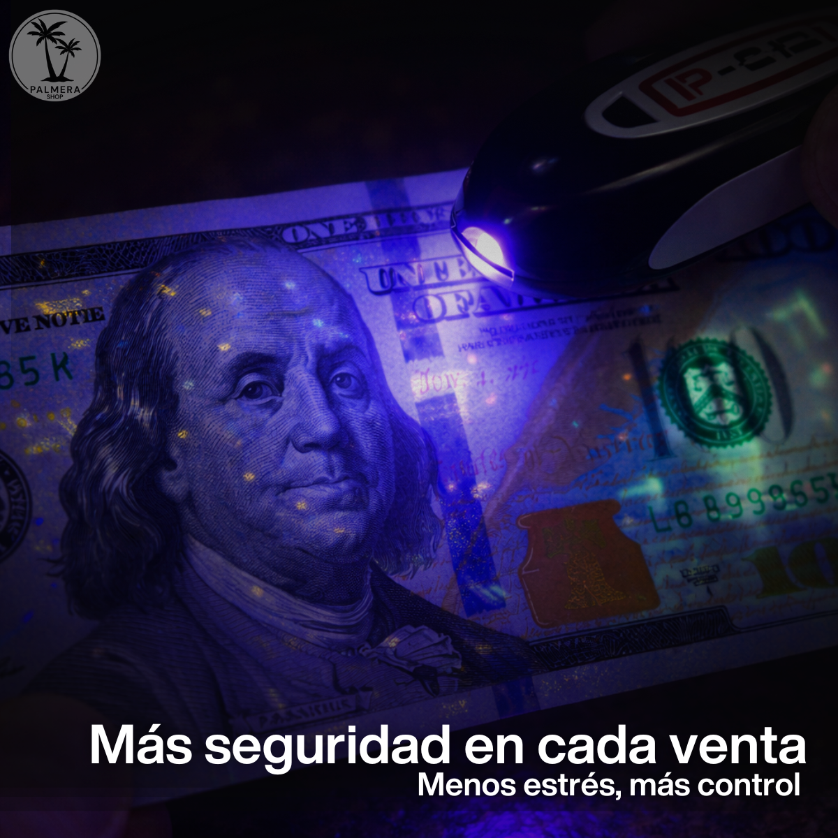 Detector De Billetes Falsos Maquina Para Detectar Con Luz Uv Azul