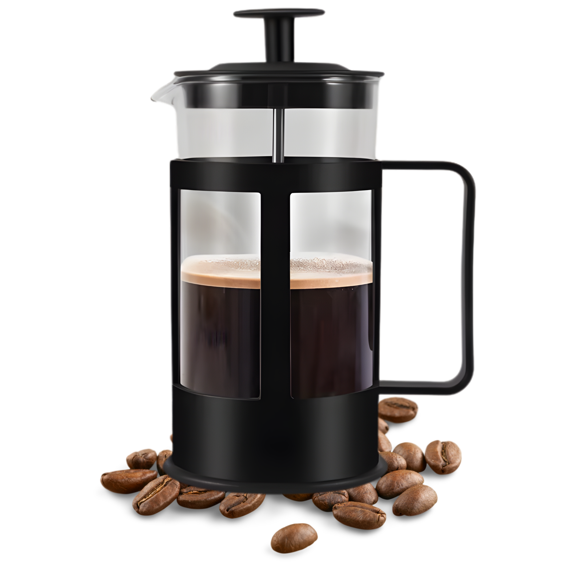 Prensa Francesa Cafe Cafetera En Vidrio Borosilicato 600ml