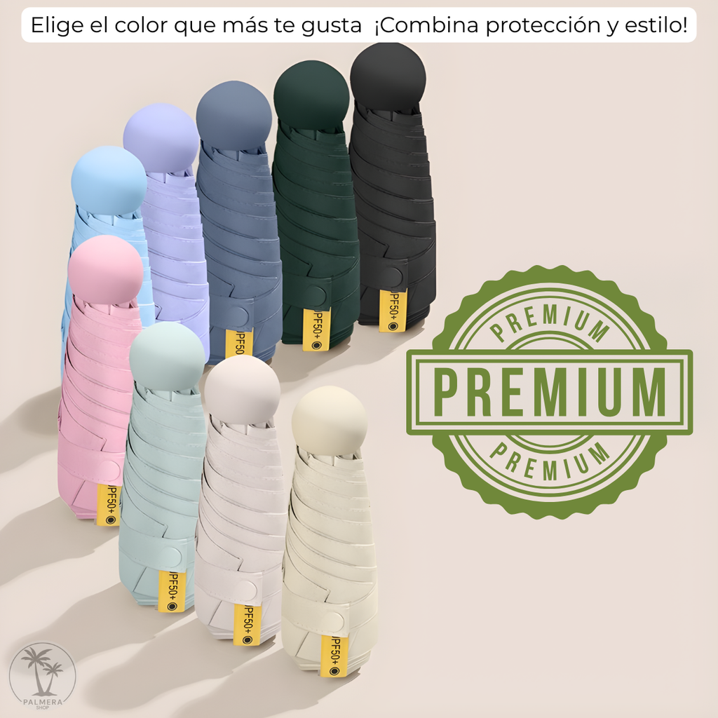 Mini Sombrillas Pequeñas Paraguas Plegable Con Proteccion Uv