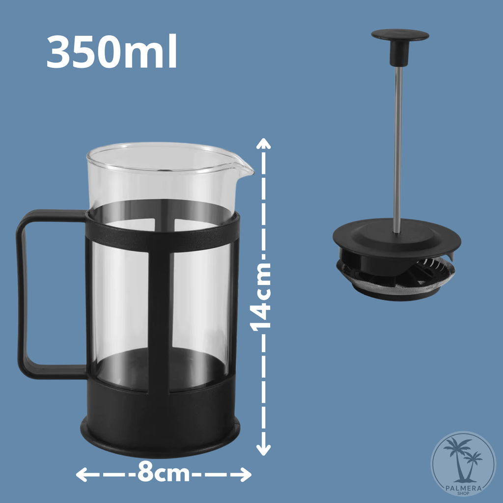 Prensa Francesa Borosilicato Filtro De Acero Inoxidable 350m