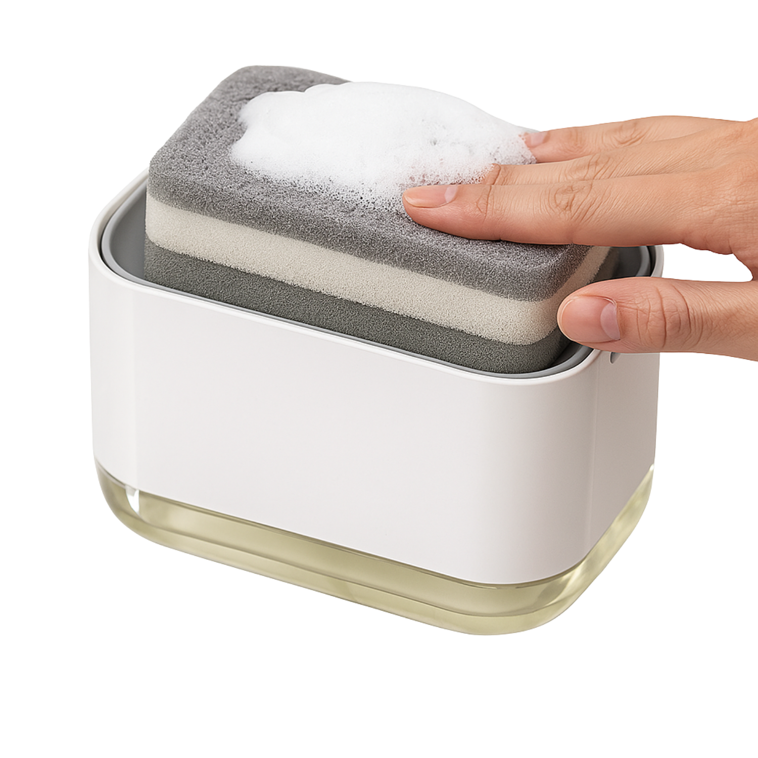 Dispensador Jabón Líquido WinCheers 369ml Con Esponja Manual Antideslizante