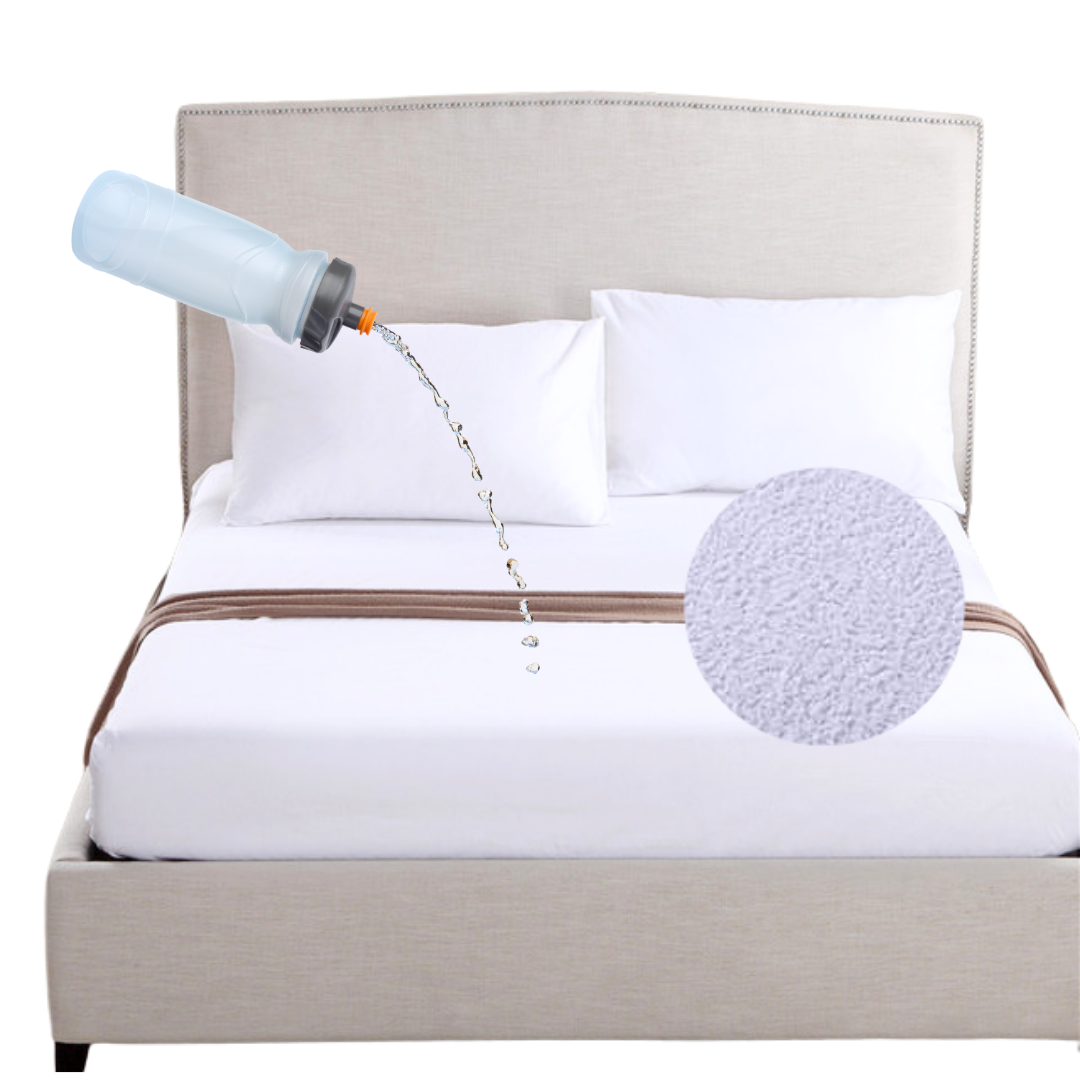Forro Protector Antifluidos Para Cama Doble Tipo Algodón Blanco Impermeable Doble 190x140 cm