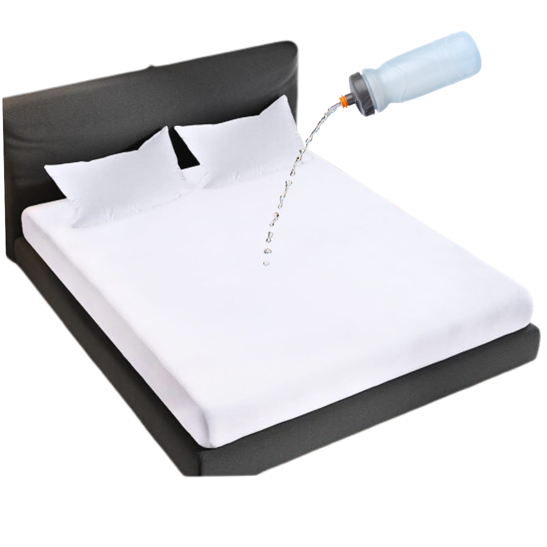 Forro Protector Cubre Colchon Antifluido Semidoble De Cierre Blanco Impermeable Semidoble 190x120 cm
