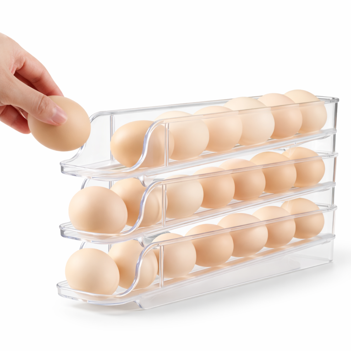 Huevera Organizador Cubeta Dispensador Porta Huevo Plastico