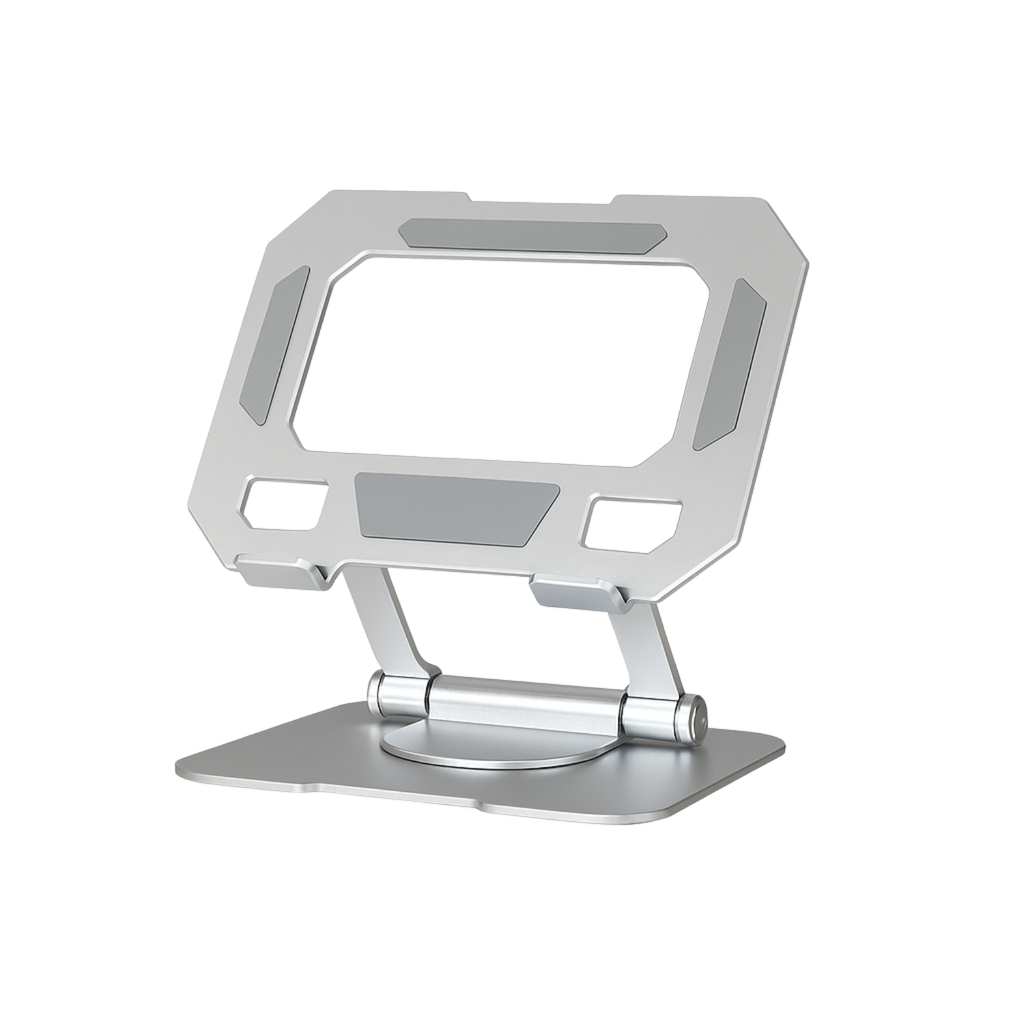 Soporte De Escritorio Para Tablets Celular Base Metalico Gris