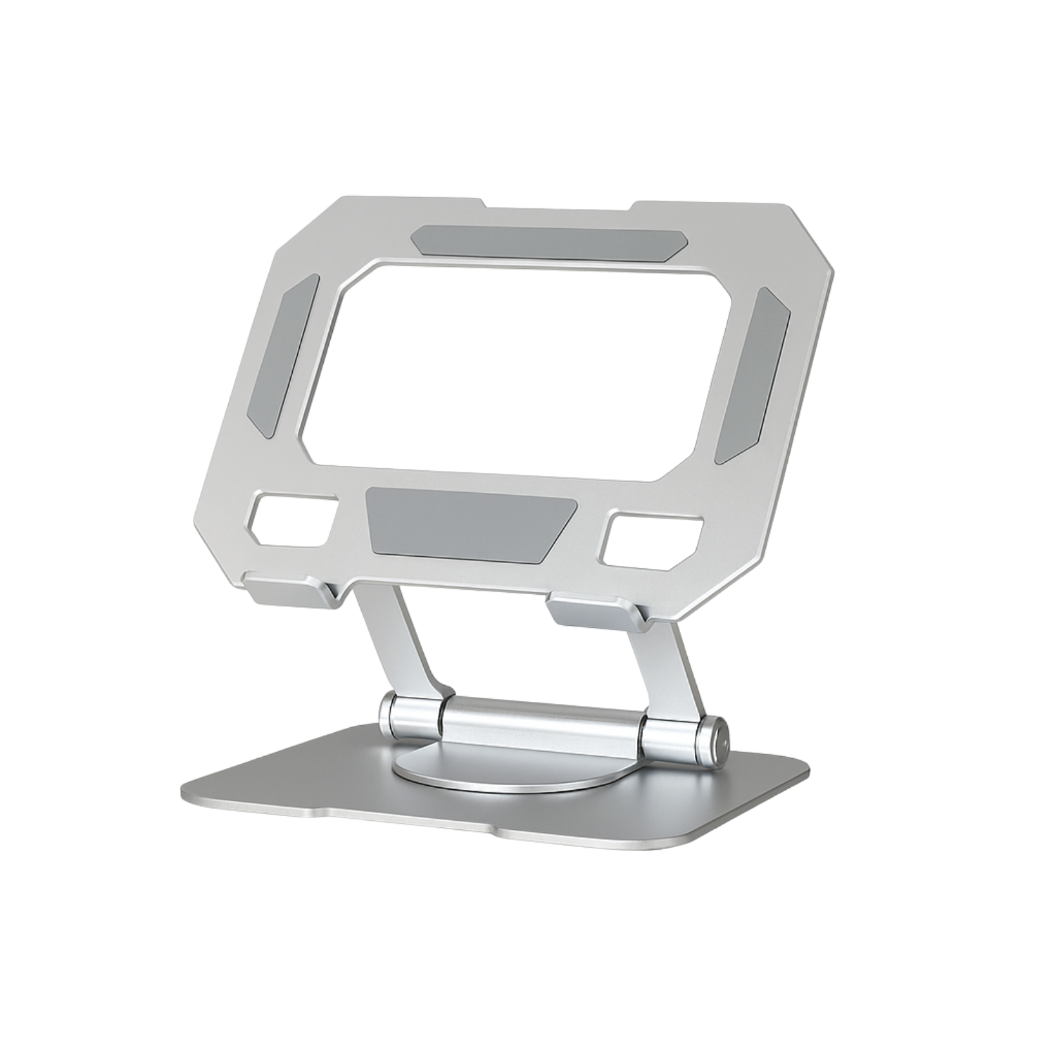Soporte De Escritorio Para Tablets Celular Base Metalico Gris