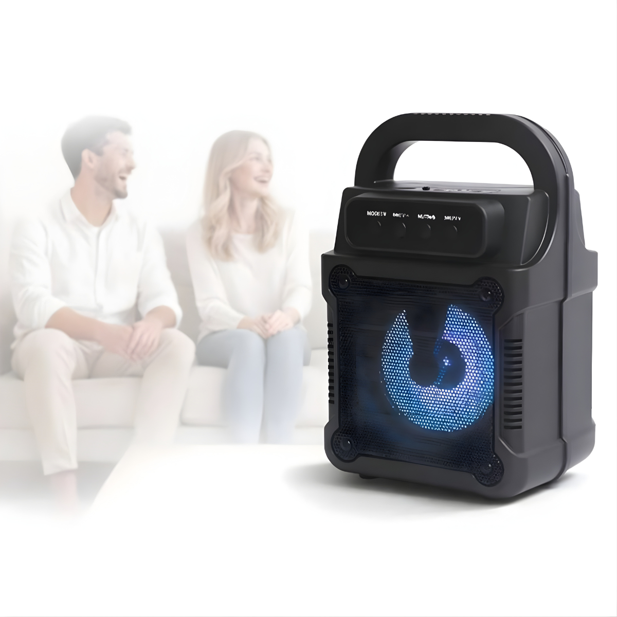 Cabinas De Sonido Parlante Fm Bluetooth Parlante Portatil 3' Negro 5