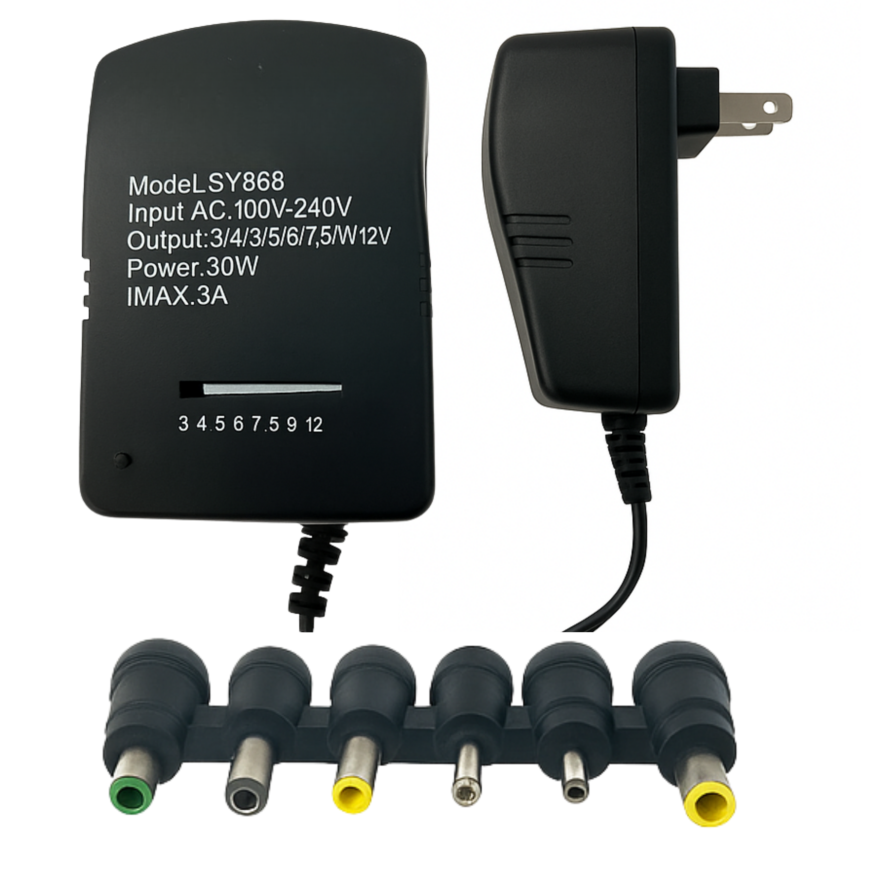 Adaptador De Corriente Universal 12v - 3v Toma Regulada 3v-12v