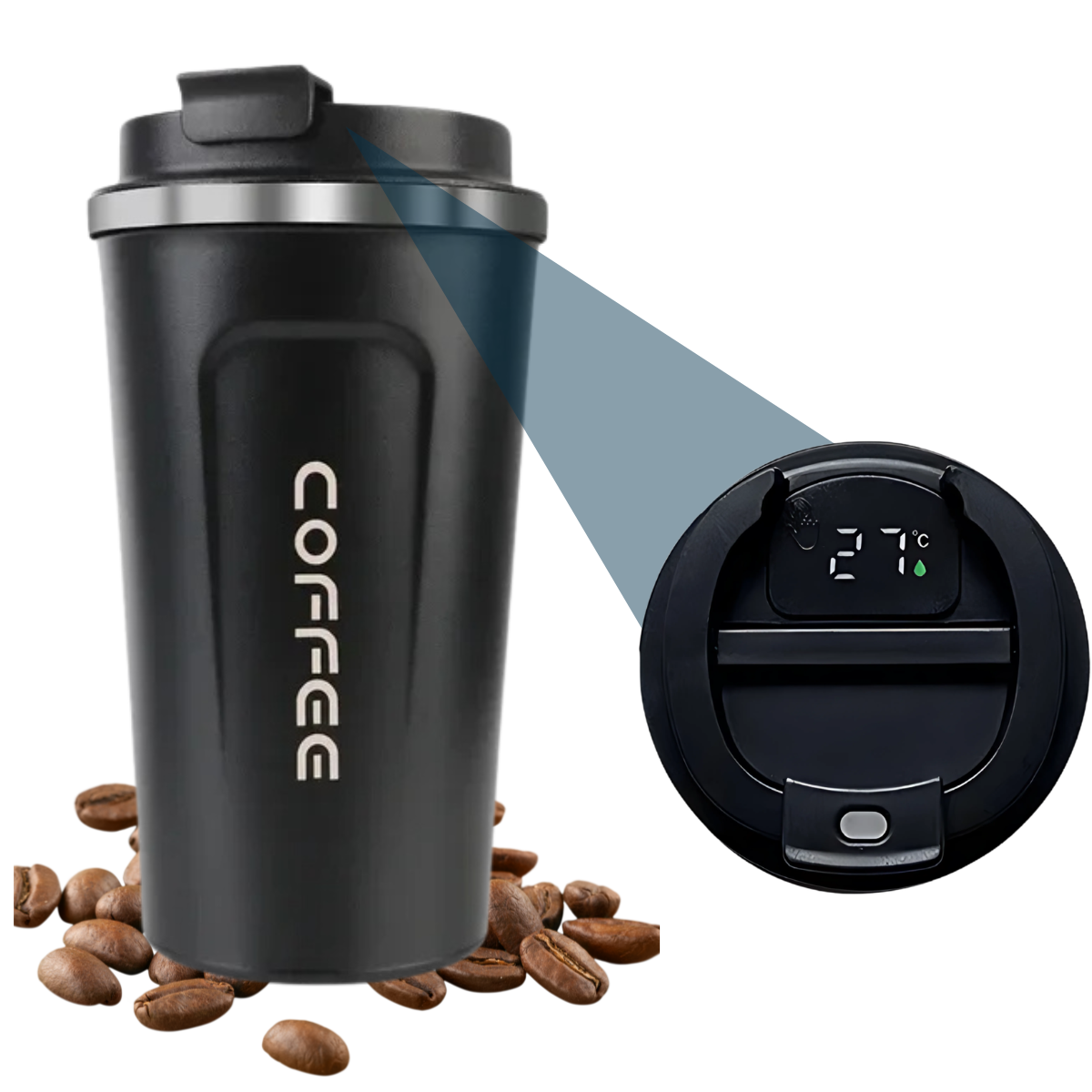 Vaso Con Tapa Para Cafe Termo Termico Acero Agua Personal