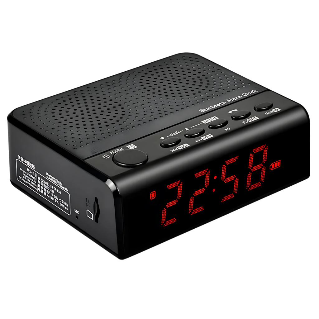 Radio Despertadores Reloj Despertador Digital De Mesa Am Fm Negro 110
