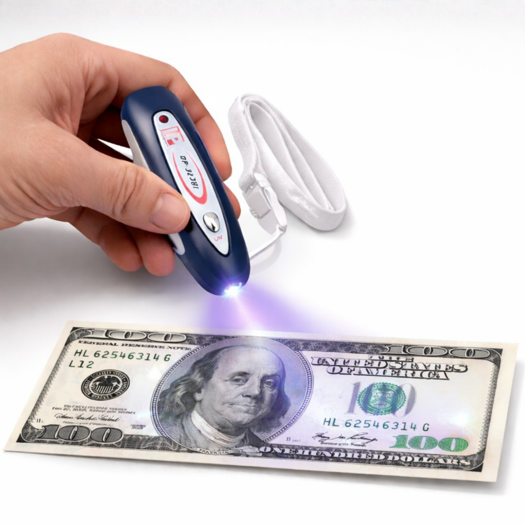 Detector De Billetes Falsos Maquina Para Detectar Con Luz Uv Azul