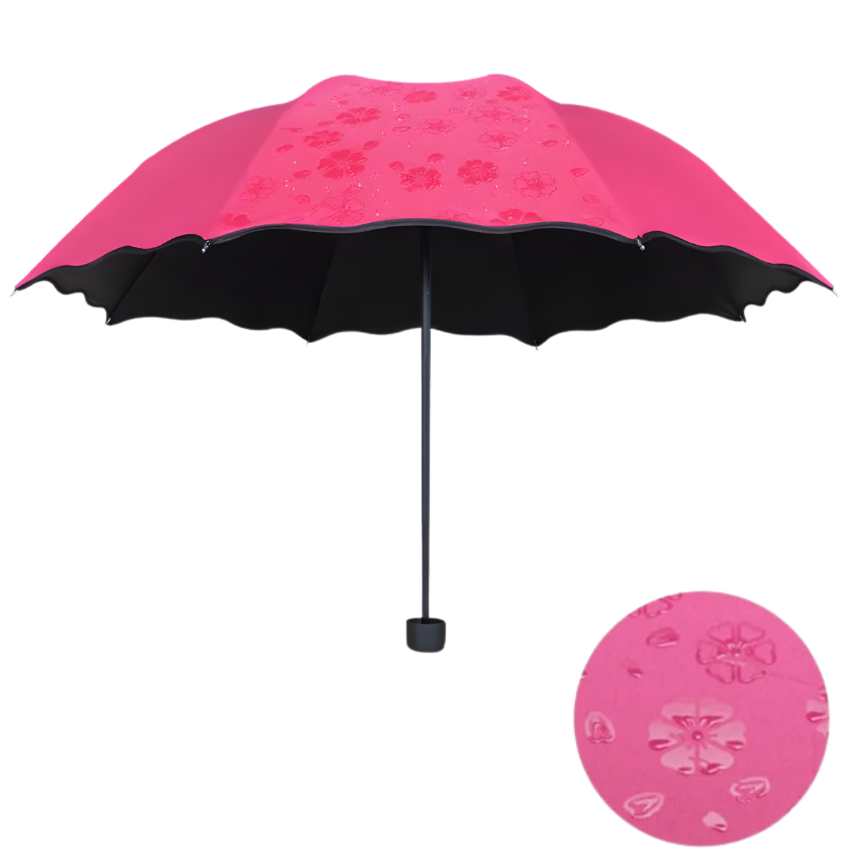 Paraguas Plegable Sombrillas Mujer Pequeña Con Proteccion Uv Morado