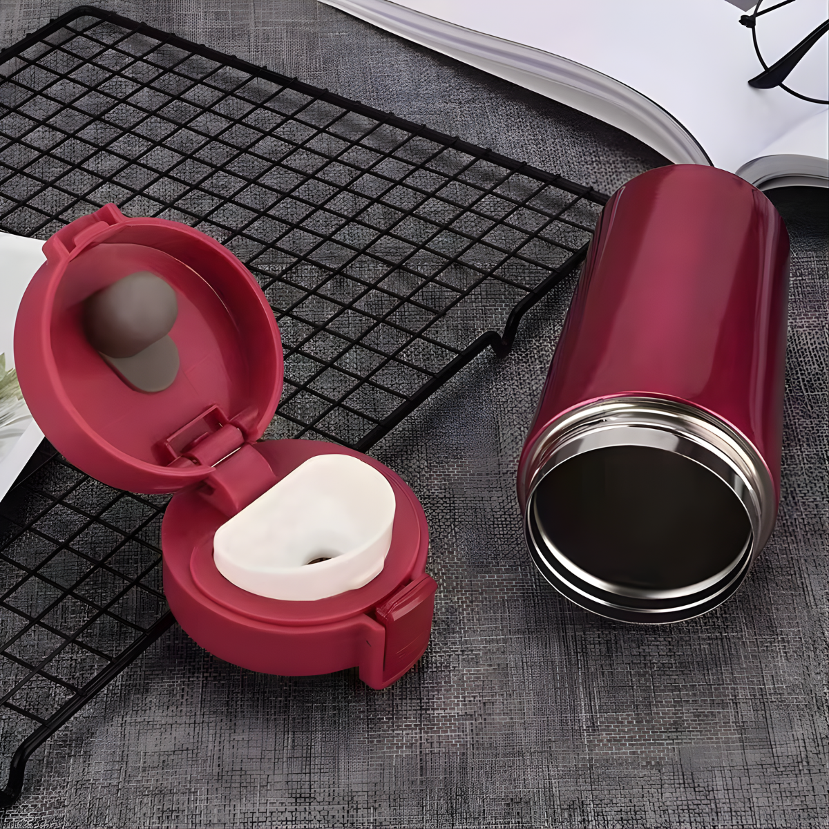 Vaso Con Tapa Para Cafe Termo Termico Acero Thermos Agua