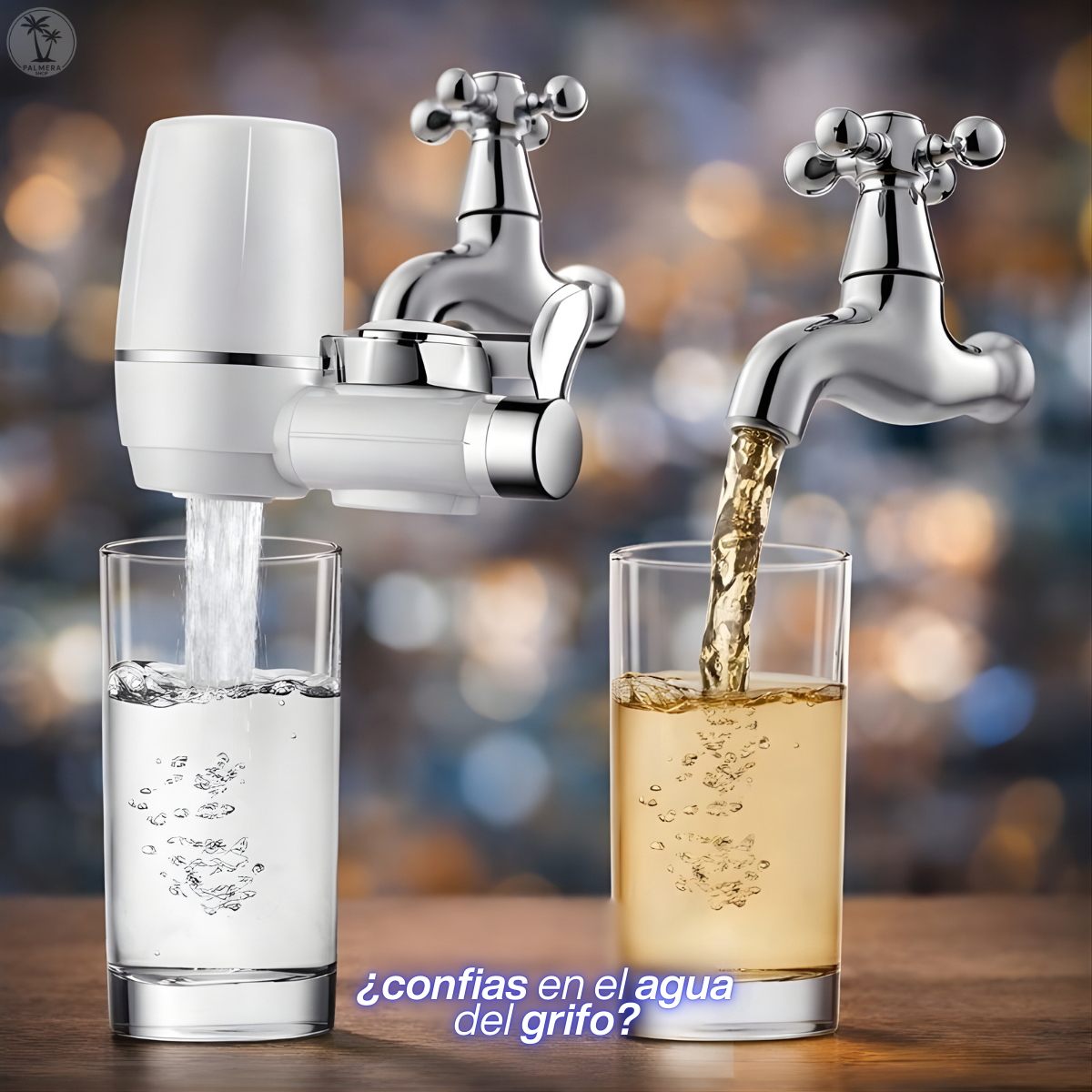 Purificadores De Agua Filtros Con Piedras Minerales Grifo Blanco No Requiere Corriente