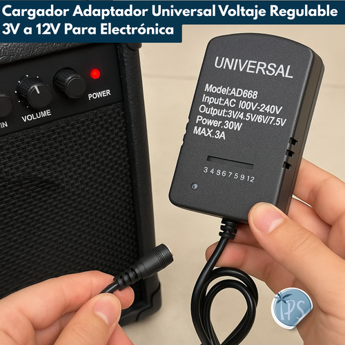 Adaptador De Corriente Universal 12v - 3v Toma Regulada 3v-12v