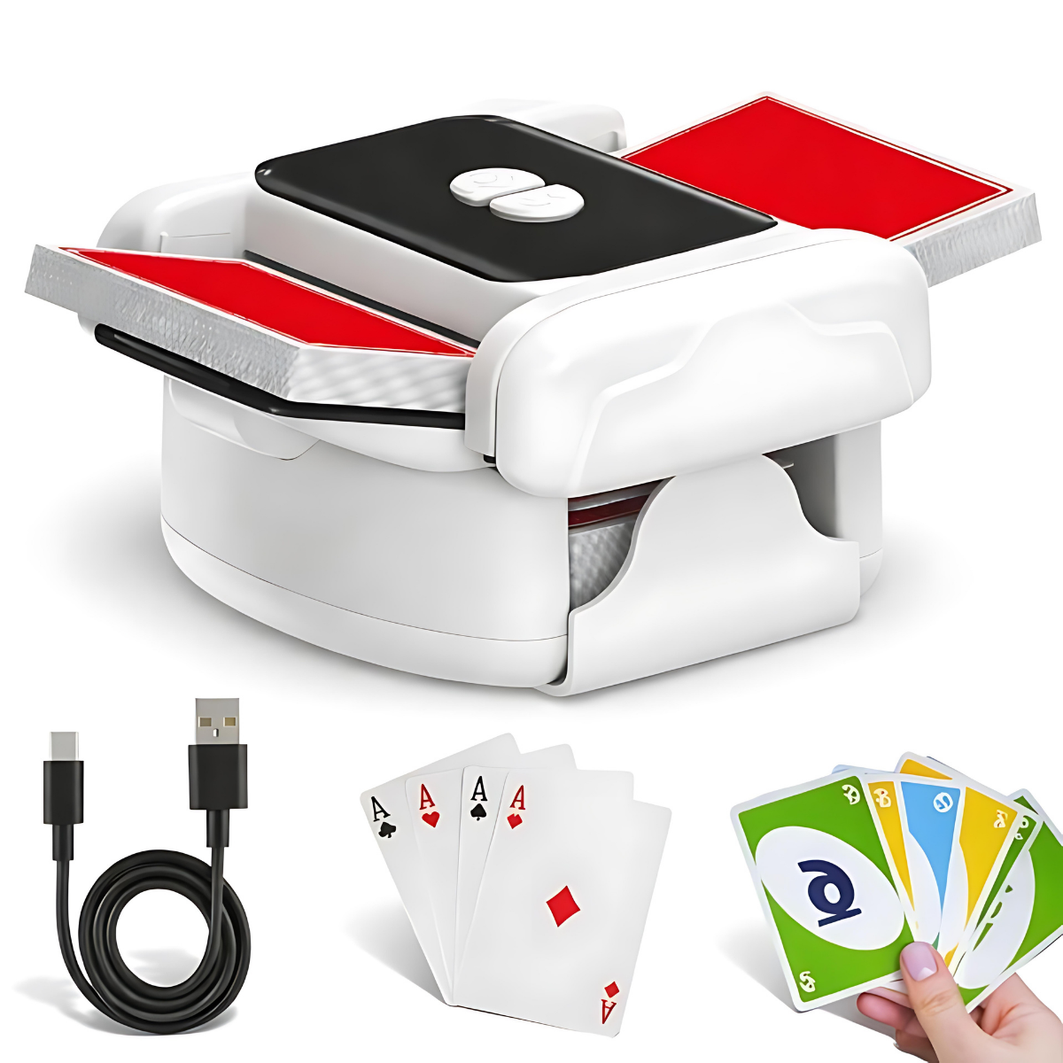 Barajador De Cartas Automático Uno Poker Profesional Usb