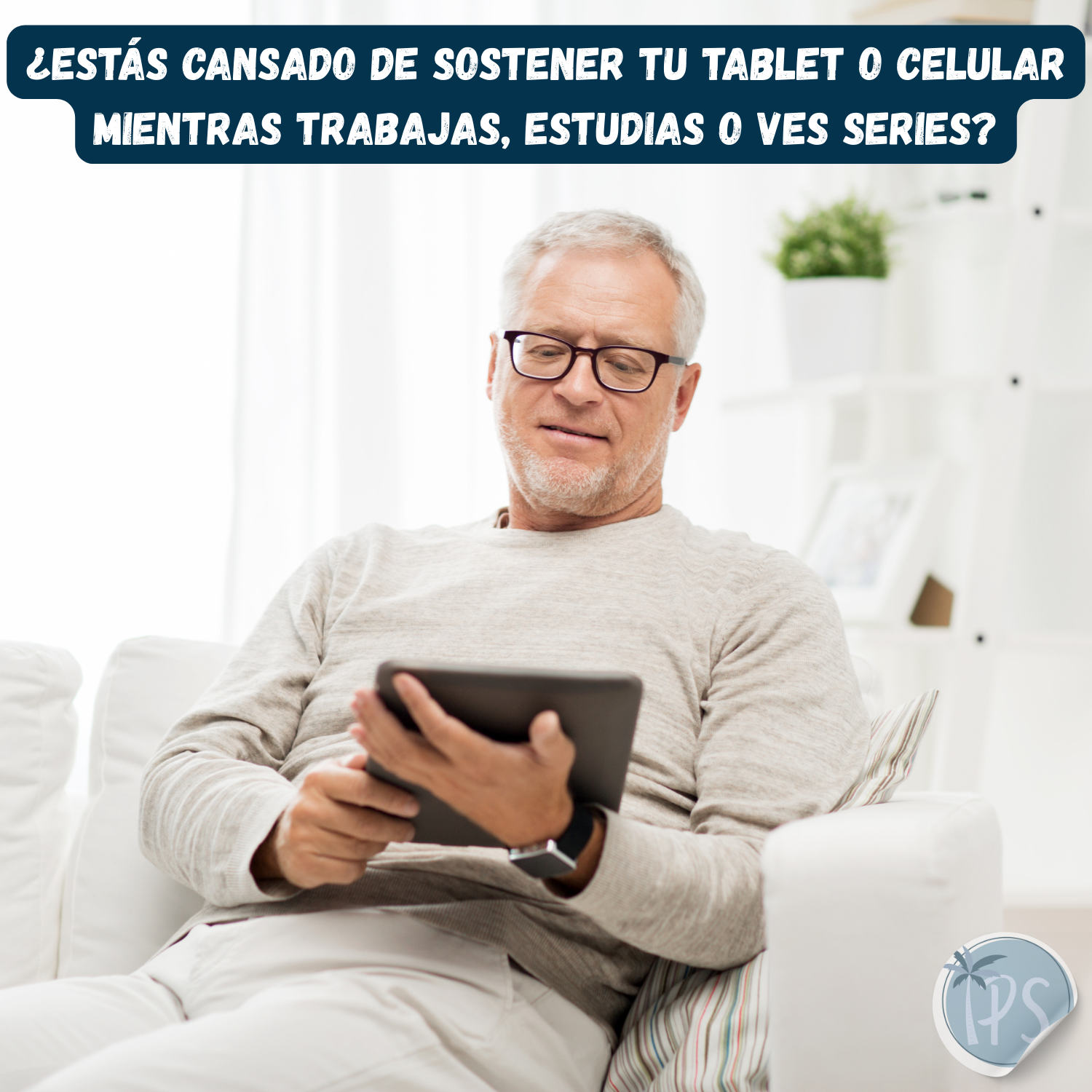 Soporte De Escritorio Para Tablets Celular Base Metalico Gris