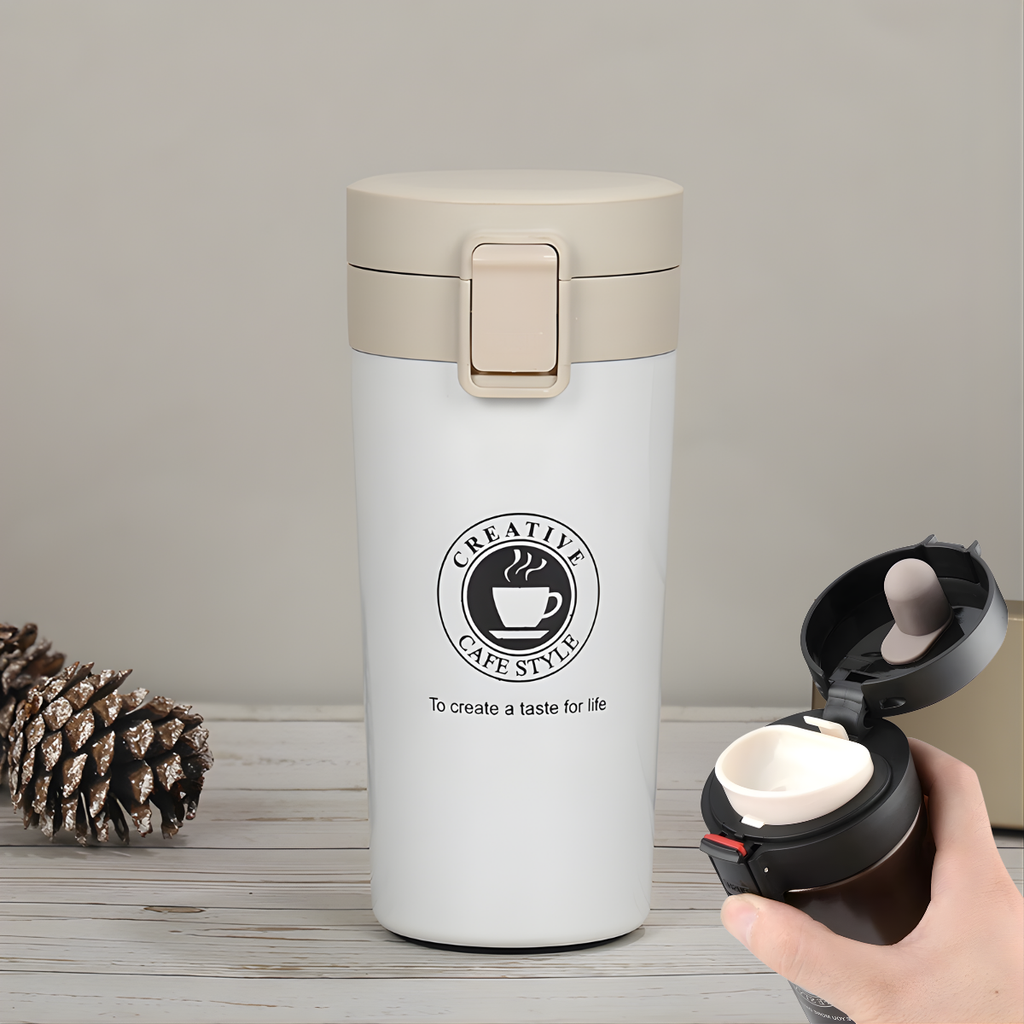 Vaso Con Tapa Para Cafe Termo Termico Acero Thermos Agua